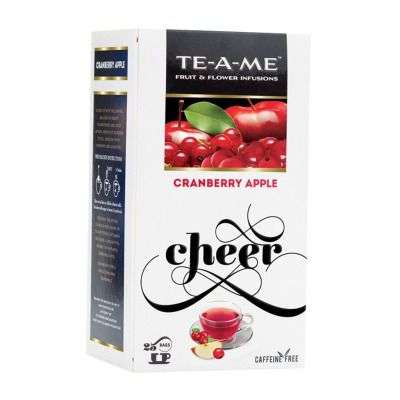 TE - A - ME Cranberry Apple Fruit and Flower Herbal Tea Infusion