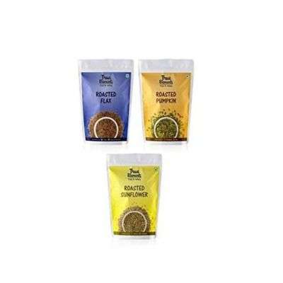 True Elements Healthy Roasted Seeds Combo Pack (sunflower seeds, flax seeds, pumpkin seeds)
