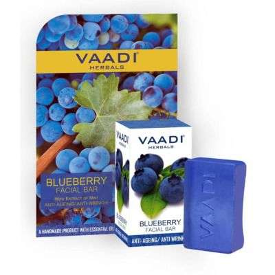 Vaadi Herbals Blueberry Facial Bar with Extract of Mint