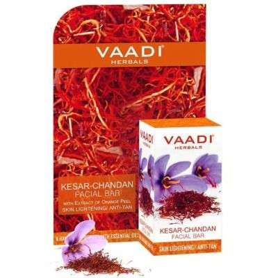Vaadi Herbals Kesar Chandan Facial Bar with Extract Orange Peel