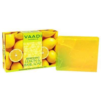 Vaadi Herbals Refreshing Lemon and Basil Soap