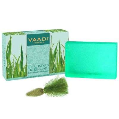 Vaadi Herbals Royal Indian Khus Soap with Olive and Soyabean Oil