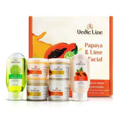 Vedic Line Papaya and Lime Facial Kit ( Small )