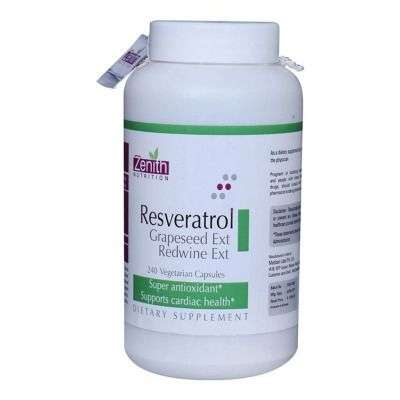 Buy Zenith Nutrition Rersveratrol Grapeseed Ext & Red Wine Extract Capsules