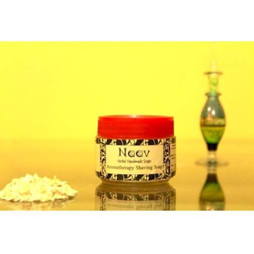 Neev Herbal Aromatherapy Shaving Soap Musky Patchouli and Healing Tea Tree