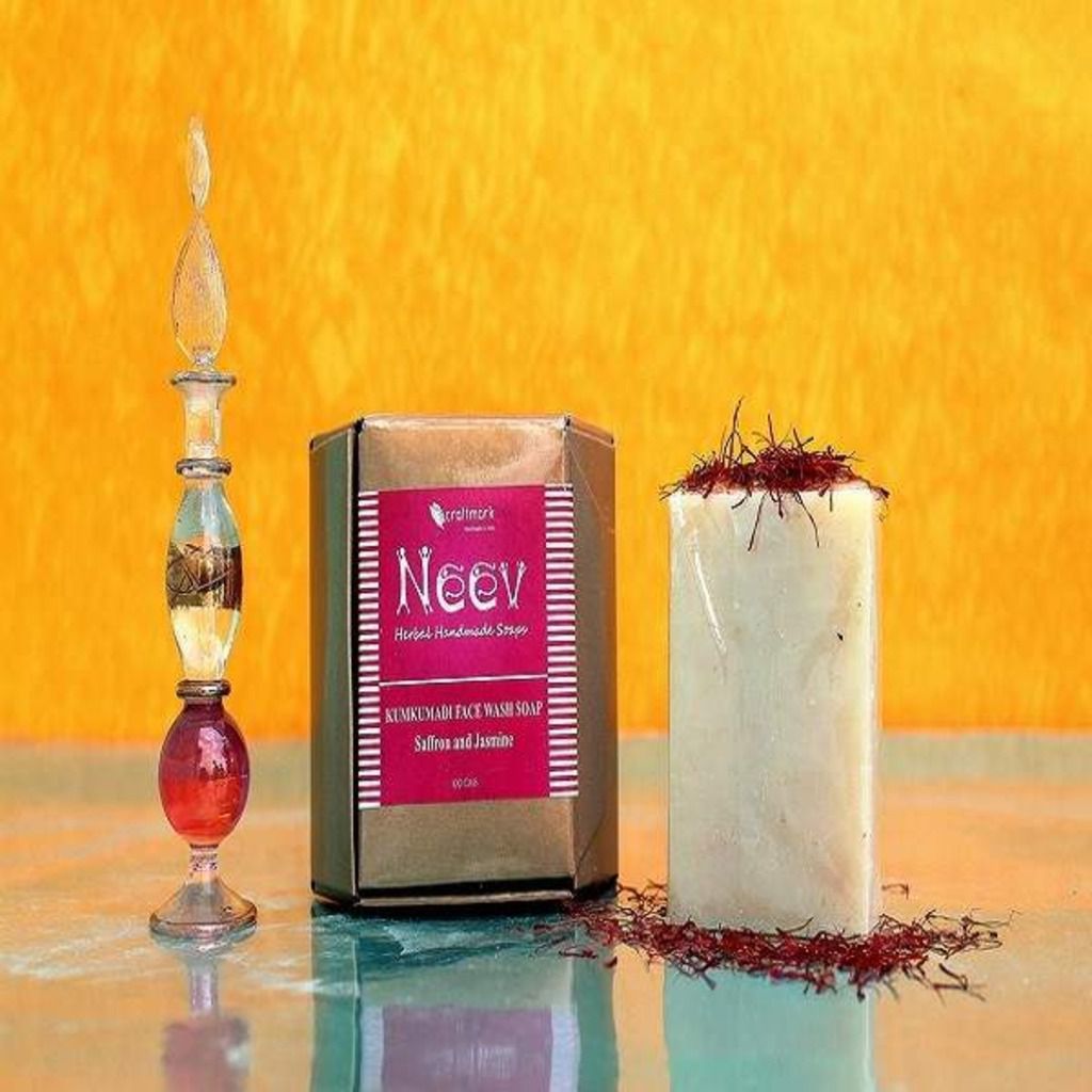 Neev Herbal Kumkumadi Face Wash Soap Bar Saffron And Jasmine