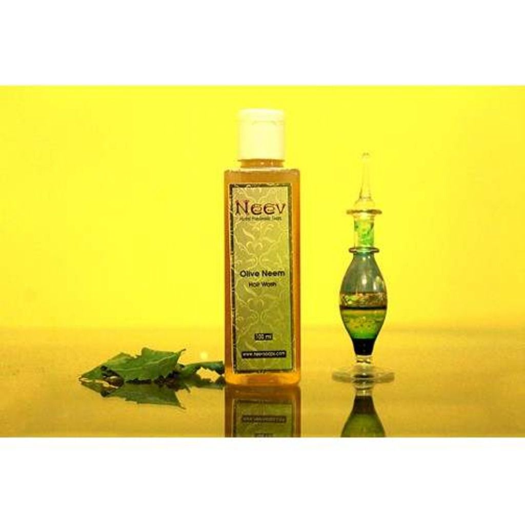 Neev Herbal Olive Neem Hair Wash Shampoo - For Clean and Glossy Hair