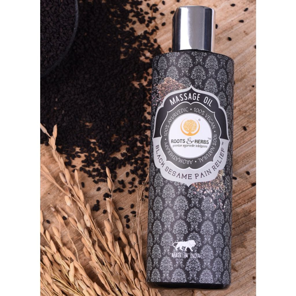 Roots And Herbs Black Sesame Pain Relief Massage Oil