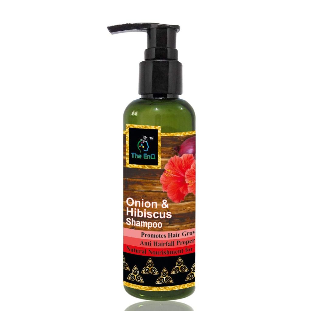 The EnQ Onion and Hibiscus Shampoo Anti Hair Fall Natural Hair Cleanser