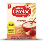 Nestle CERELAC Fortified Baby Cereal with Milk, Wheat Apple - From 6 Months