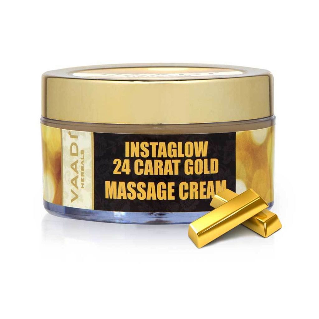 Vaadi Herbals 24 Carat Gold Massage Cream - Kokum Butter and Wheatgerm Oil
