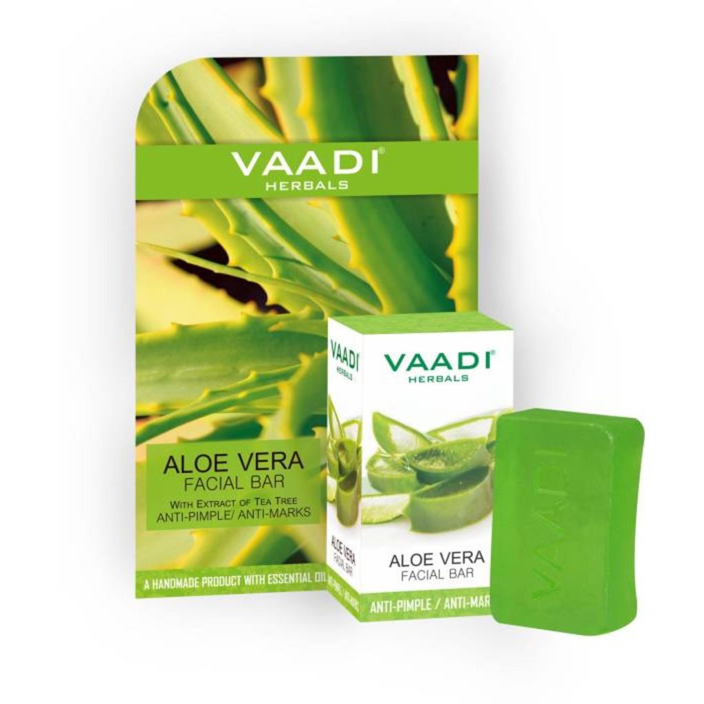 Vaadi Herbals Aloe Vera Facial Bar with Extract of Tea Tree