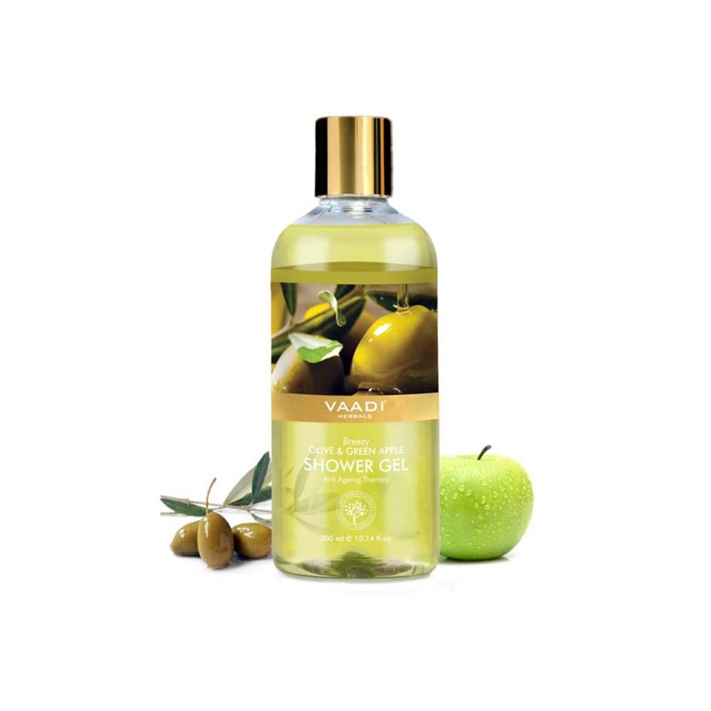 Vaadi Herbals Breezy Olive and Green Apple Shower Gel