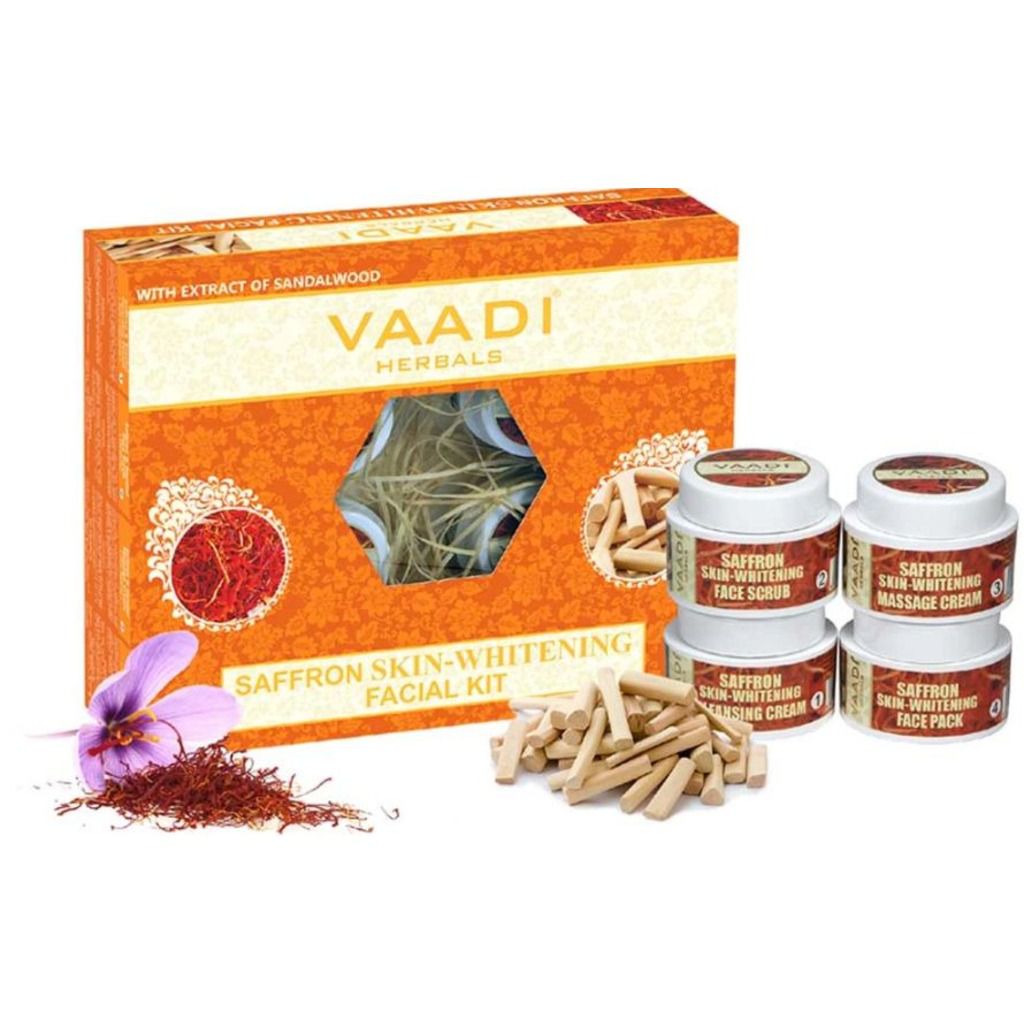 Vaadi Herbals Saffron Skin - Whitening Facial Kit with Sandalwood Extract