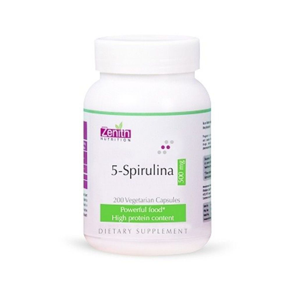 Zenith Nutrition 5 Spirulina 500mg Capsules